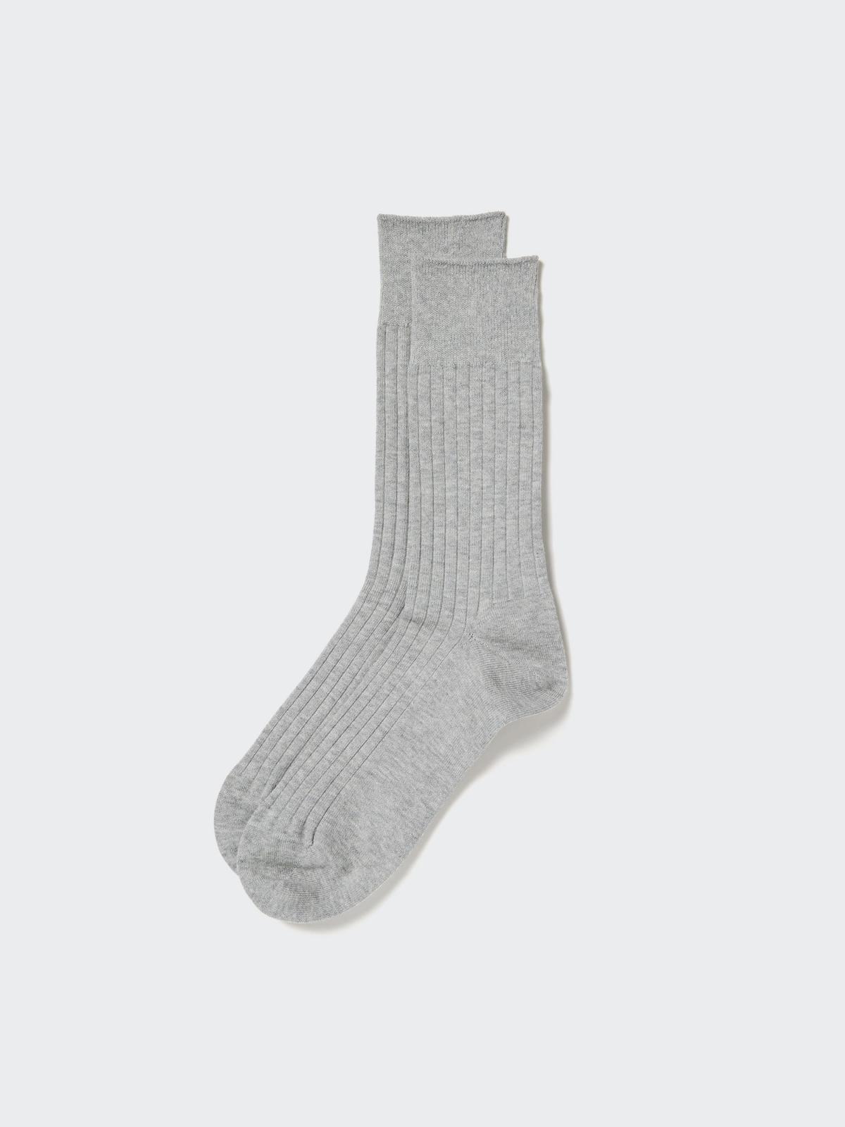 男裝25-27cm SUPIMA COTTON 寬羅紋長襪 466677
