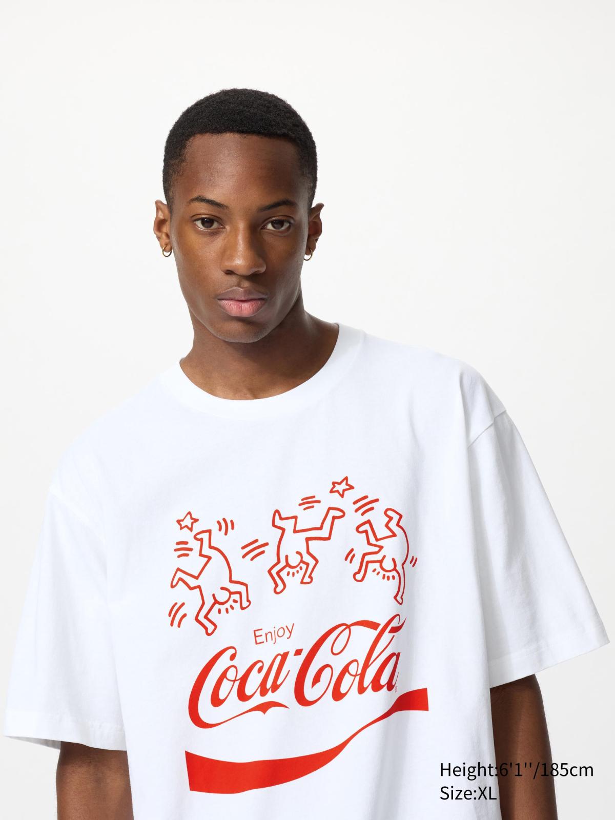 男女適穿XS-3XL Keith Haring X Coca-Cola® UT印花T恤(短袖) 474417