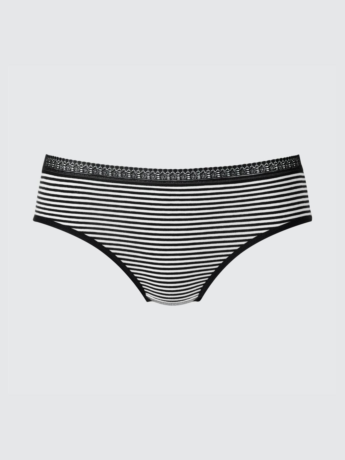 女裝, S-3XL 中腰內褲(條紋) 475500