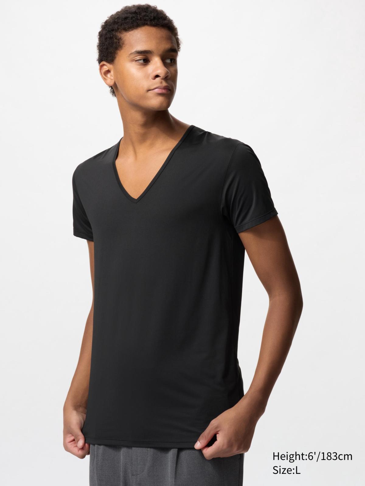 男裝XS-4XL AIRism V領T恤(短袖) 467853 / 464302 474231