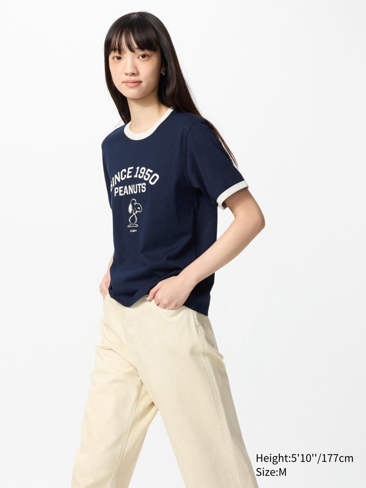 女裝XS-3XL PEANUTS UT印花T恤(短袖) 478499