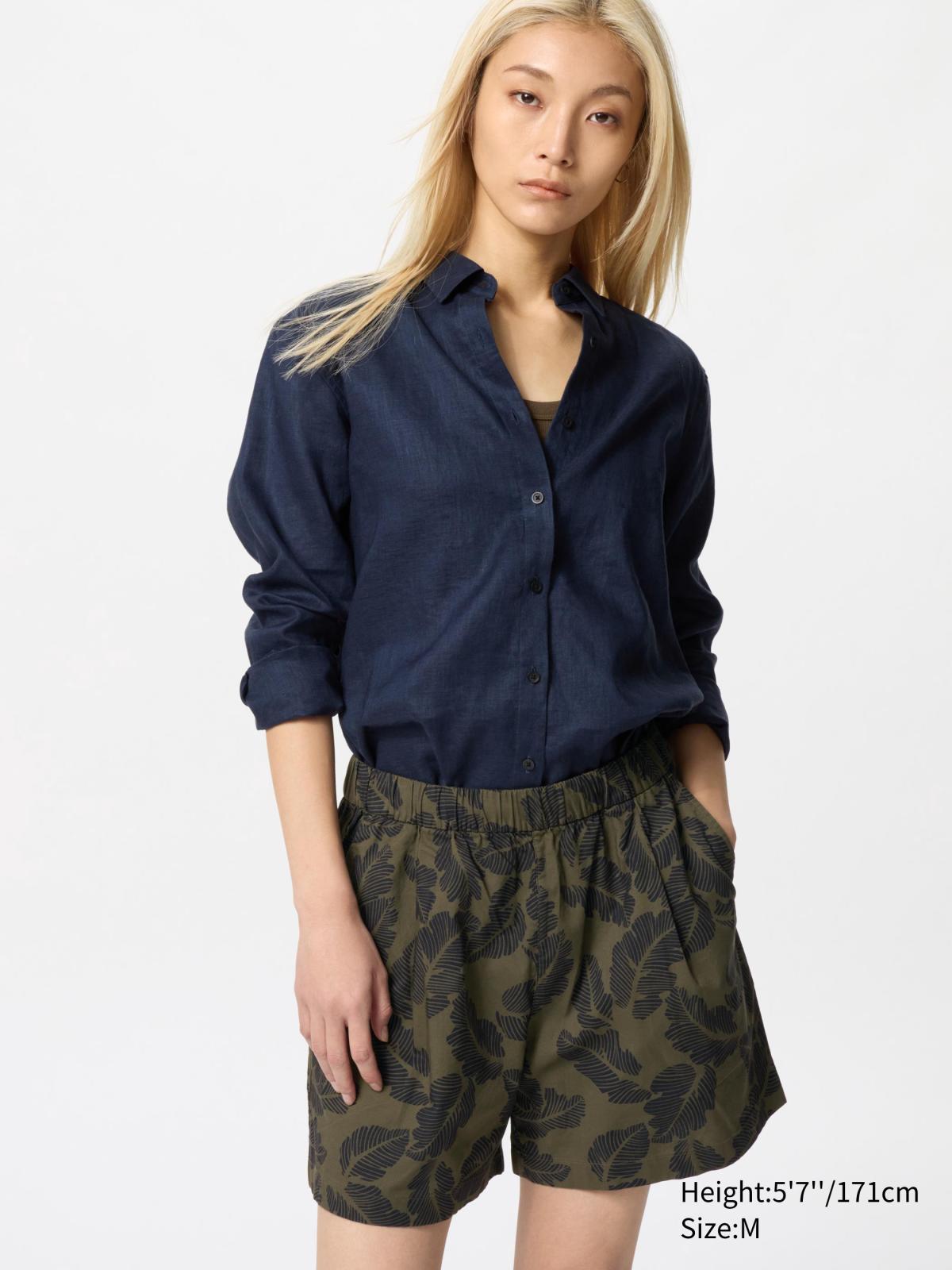 女裝, XS-3XL 棉質短褲(印花) 473764
