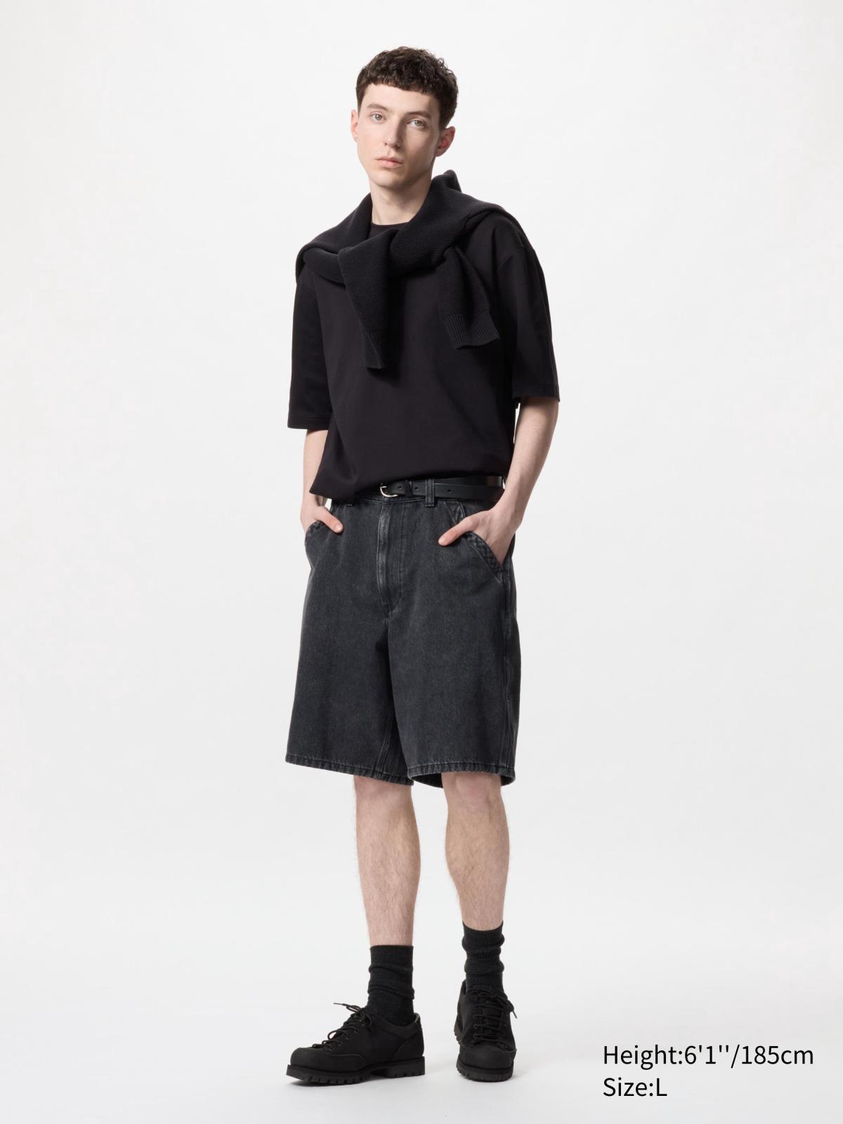 男女適穿, XS-3XL 牛仔工裝短褲 477165