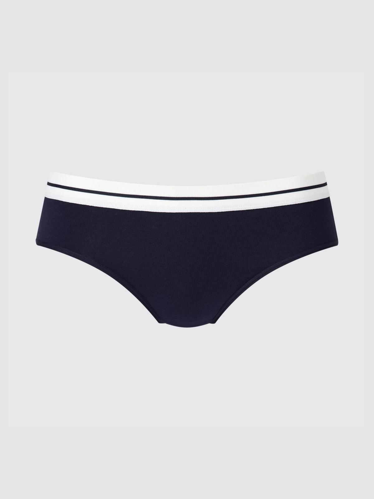 女裝, S-3XL 中腰內褲(撞色滾邊) 478507