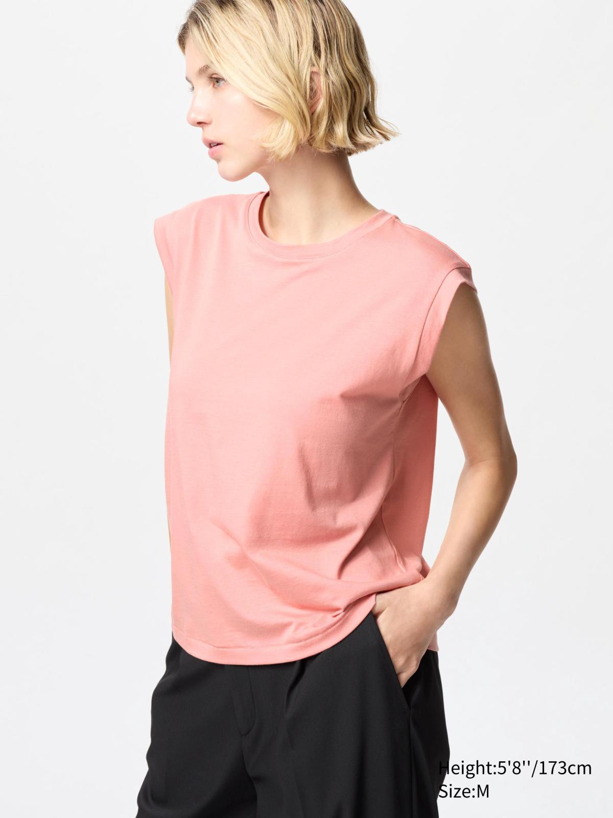 女裝S-XL SUPIMA COTTON T恤(無袖) 476771