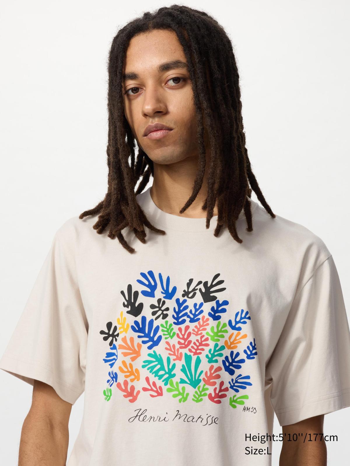 男女適穿, XS-3XL Henri Matisse UT印花T恤(短袖) 478909