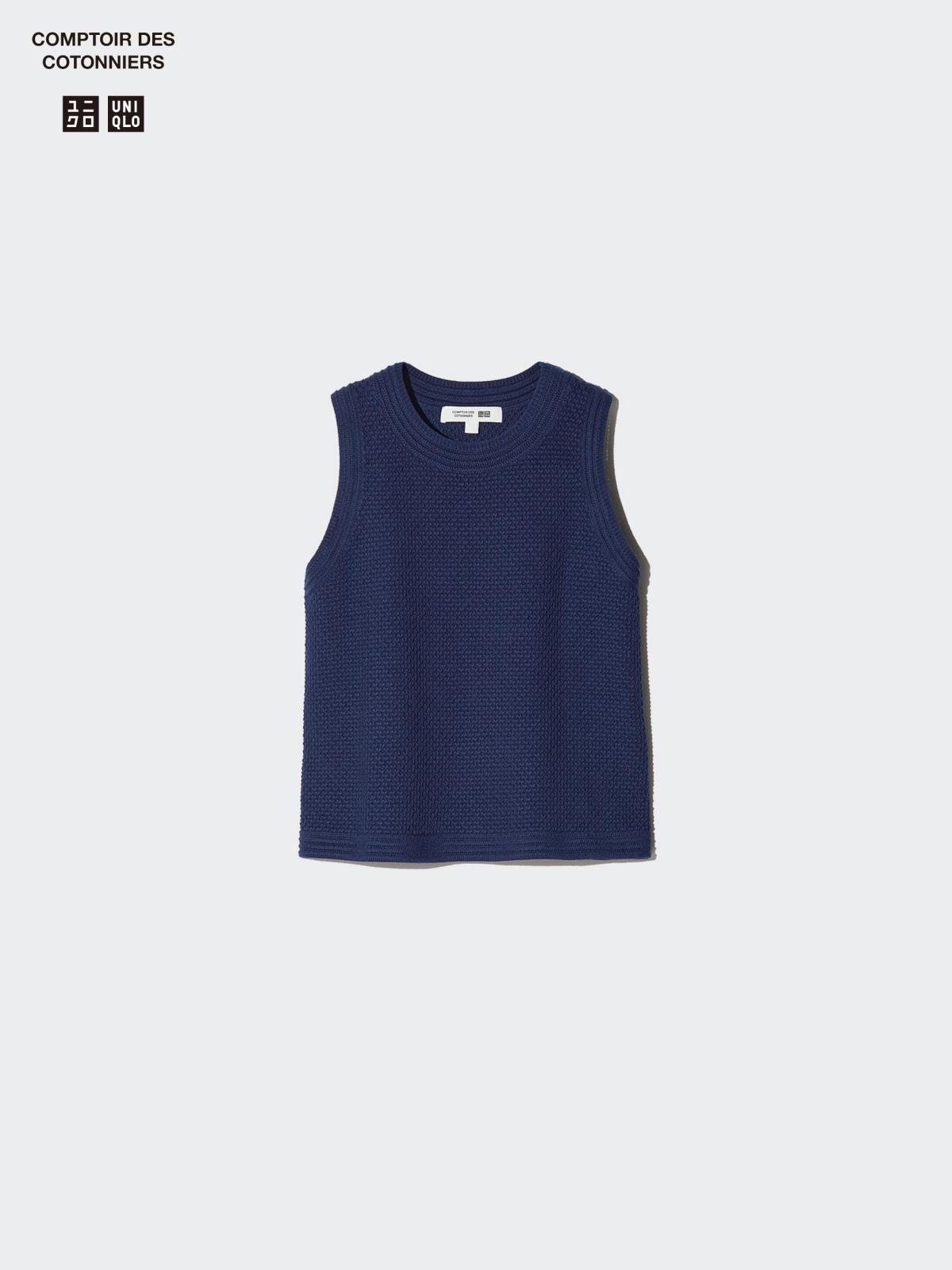 女裝, XS-XXL 棉質針織衫(無袖) 478584