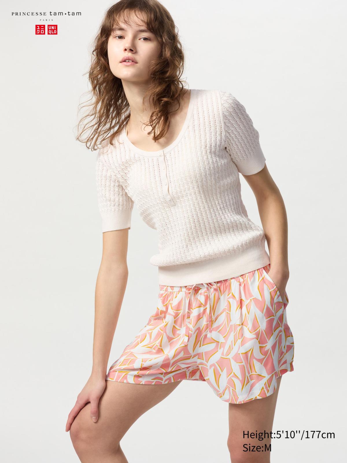 女裝, XS-3XL 垂墜風短褲(葉子) 477108
