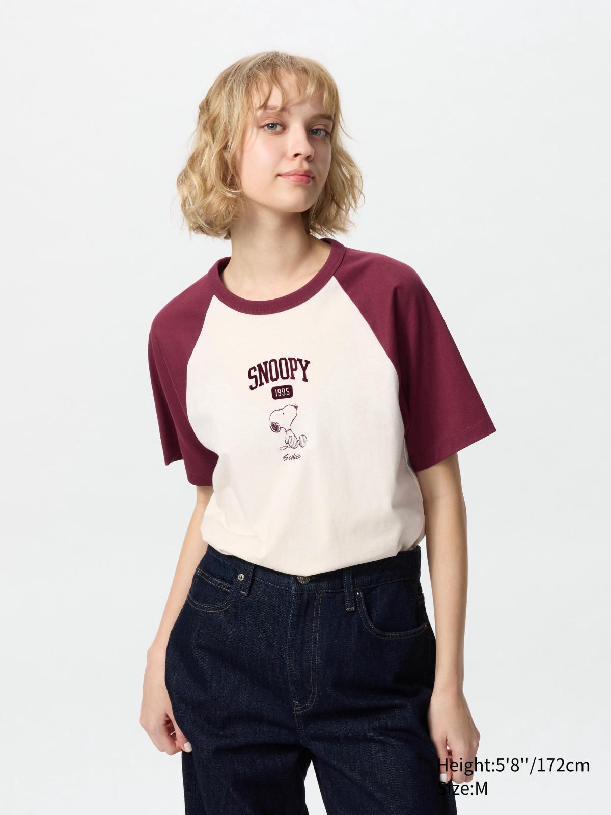 女裝XS-3XL PEANUTS UT印花T恤(短袖) 477717
