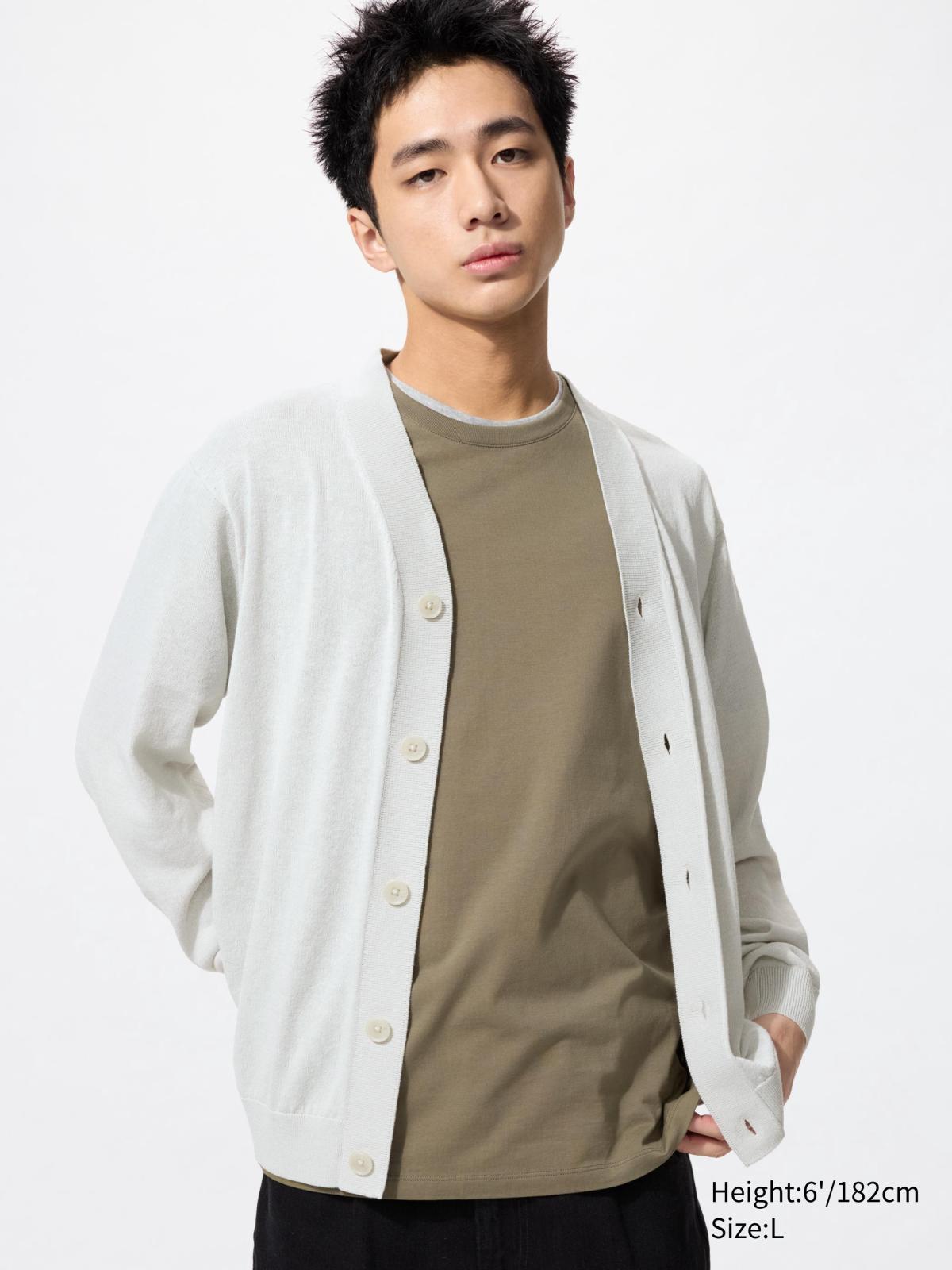 男裝S-XL V領開襟外套(長袖) 476998