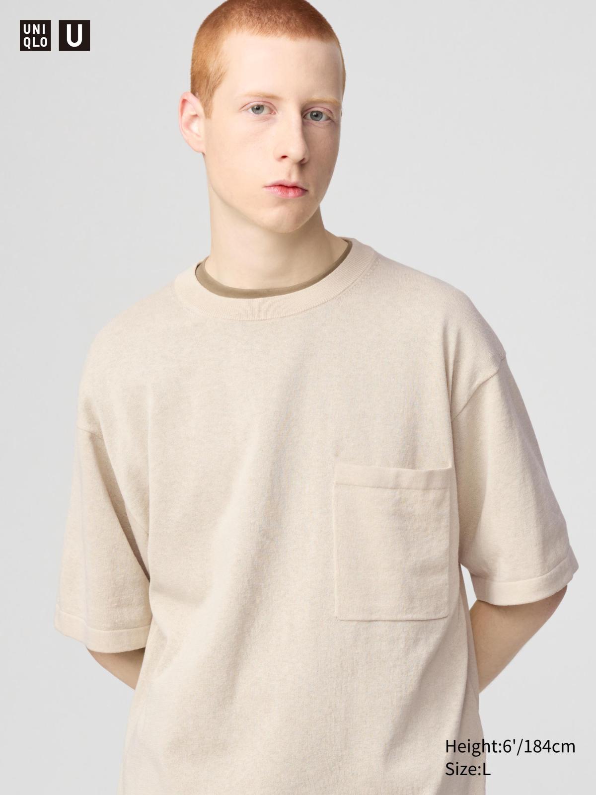 男女適穿, XS-XXL 針織圓領上衣(短袖) 476177