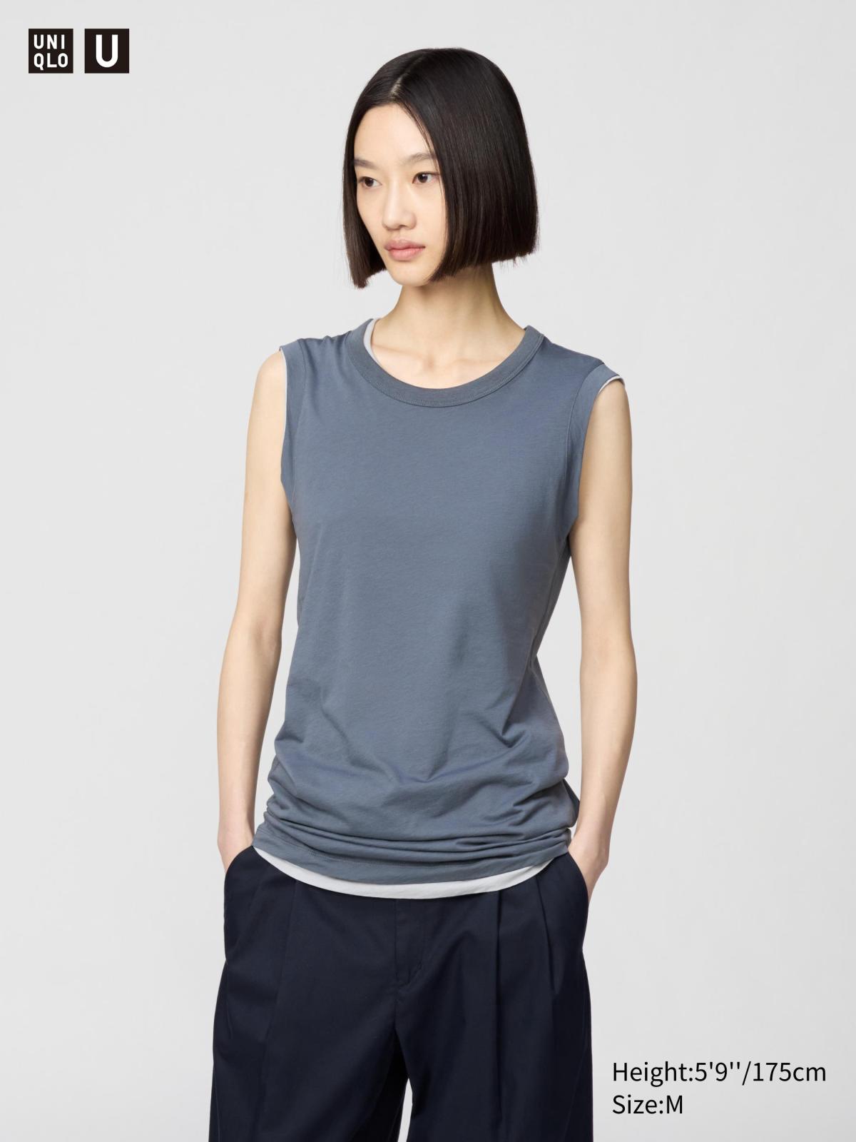 女裝XS-L SUPIMA COTTON 透膚長版T恤 476950