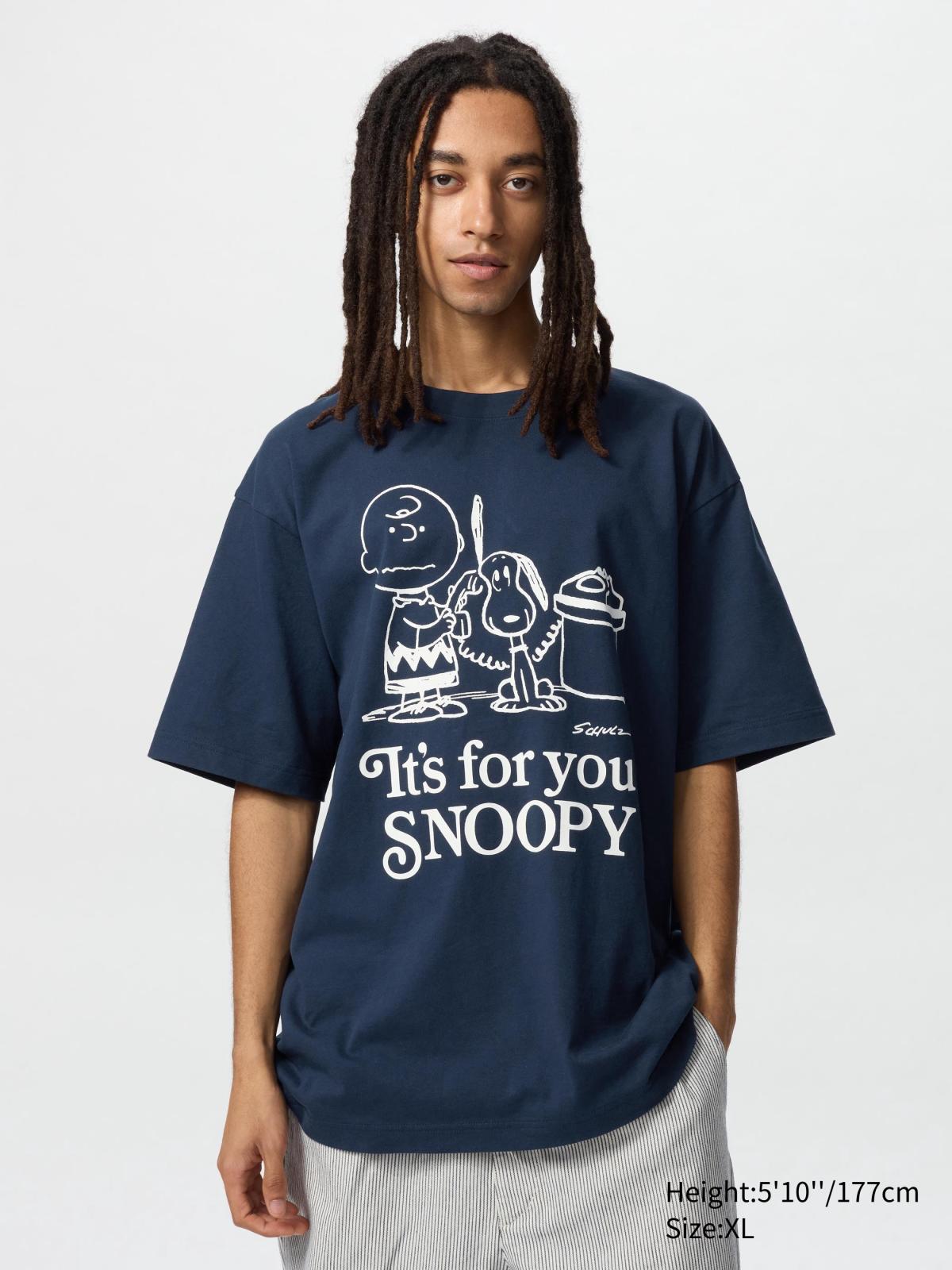 男女適穿XS-4XL PEANUTS UT印花T恤(短袖) 477816