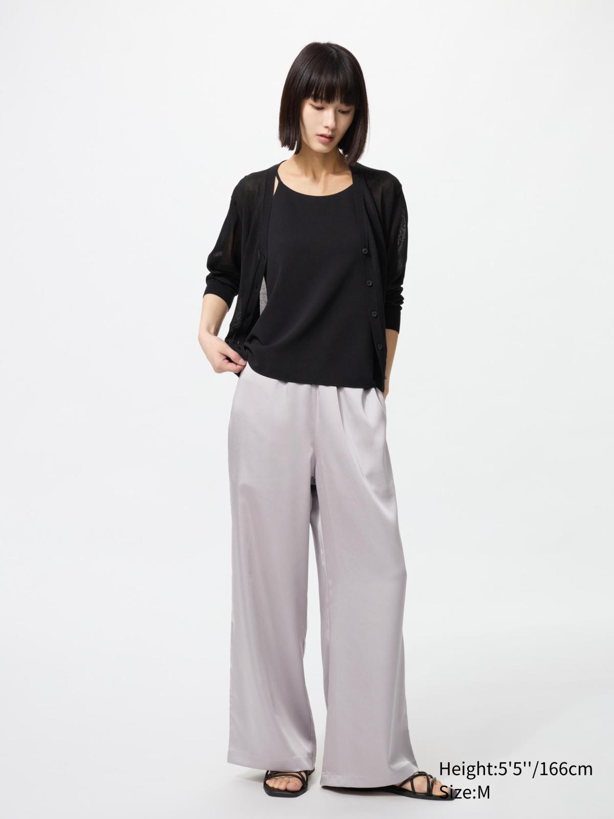 女裝, S-XL 緞面長褲 478850