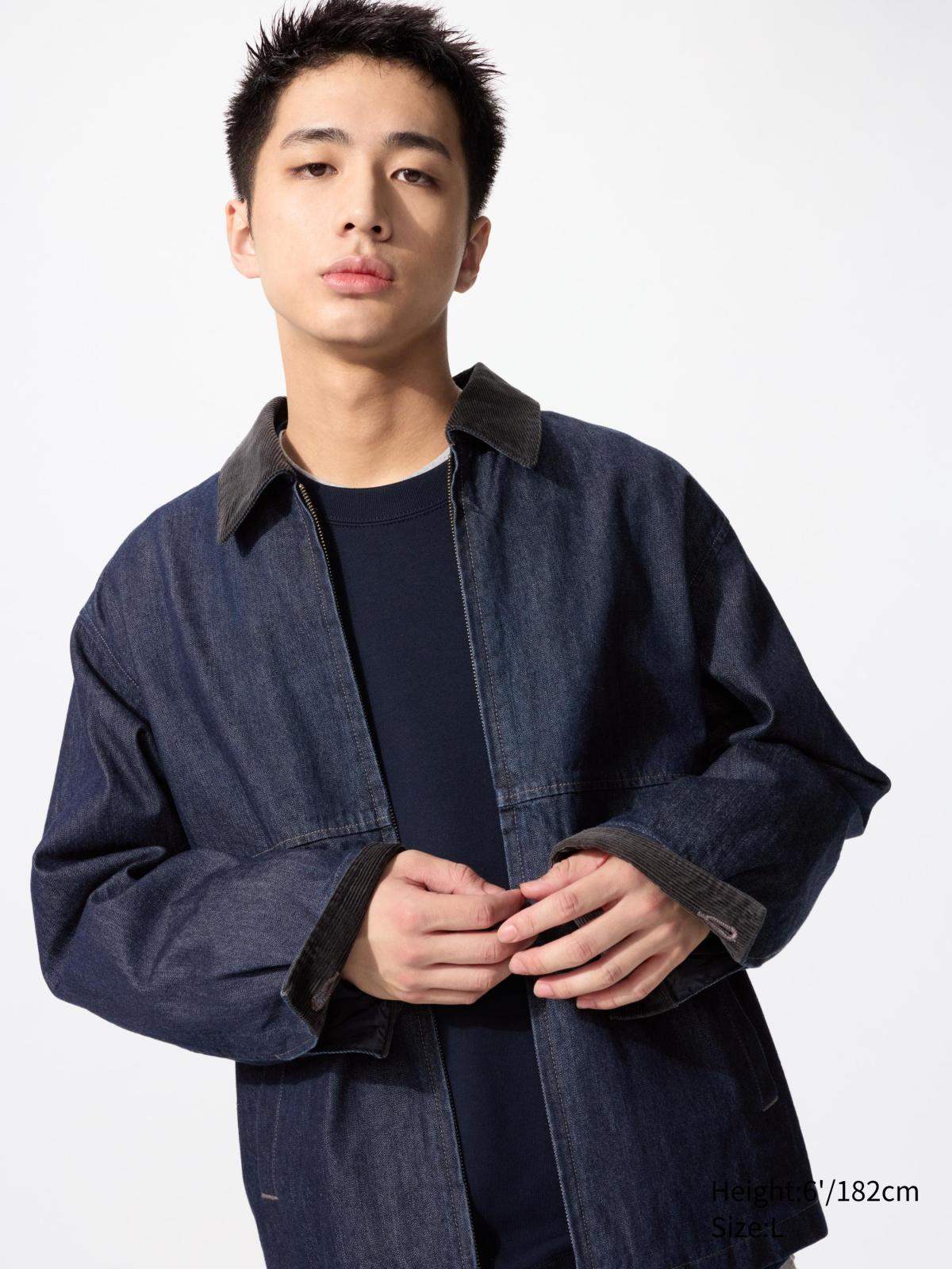 拉鍊布勞森外套(拼色)