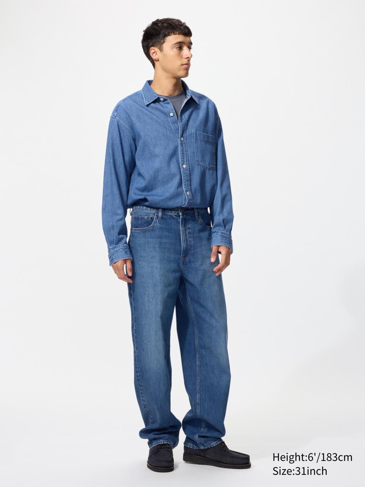 寬版直筒牛仔褲(稍長)