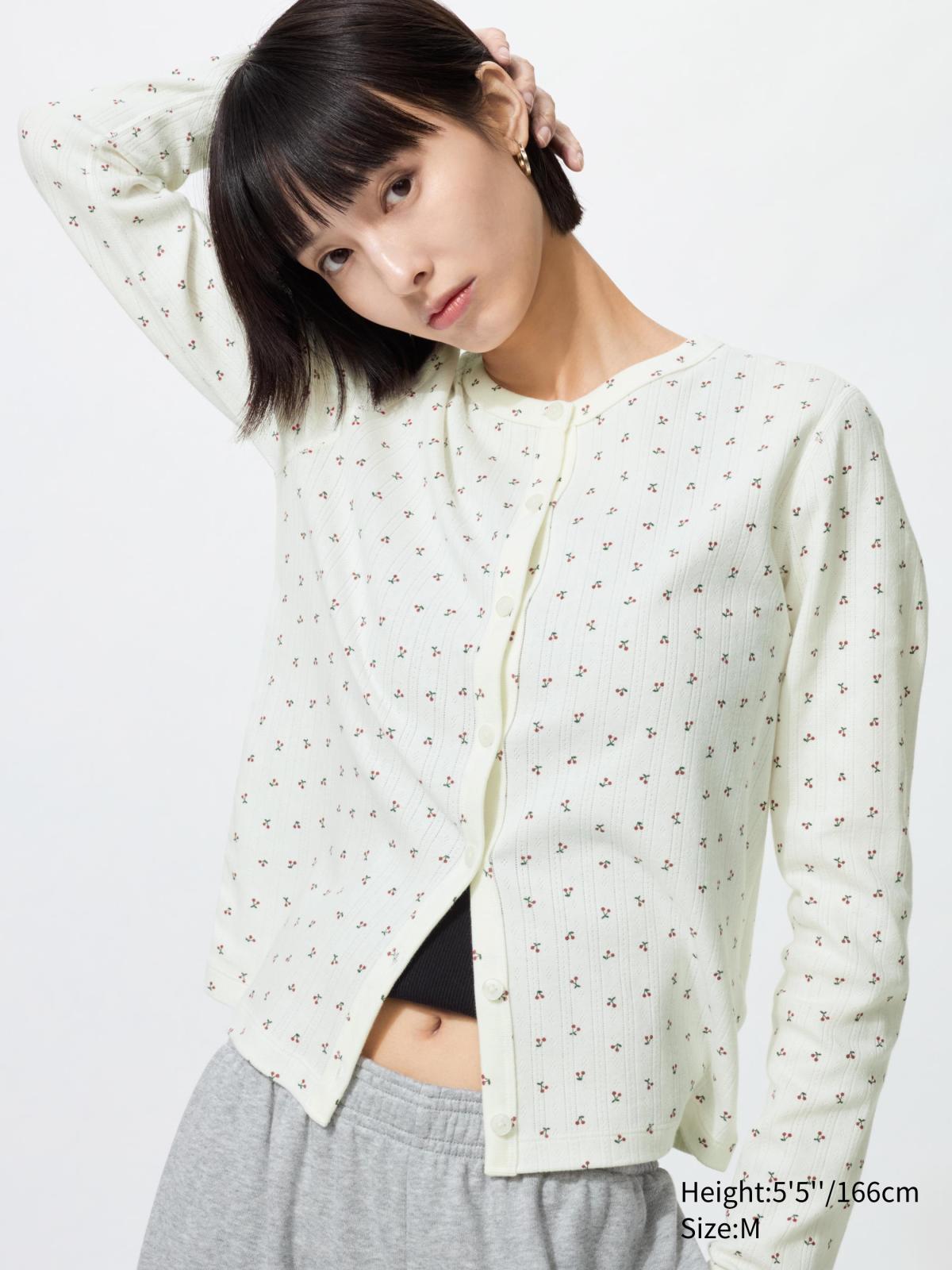 紋理開襟外套(長袖)(印花)
