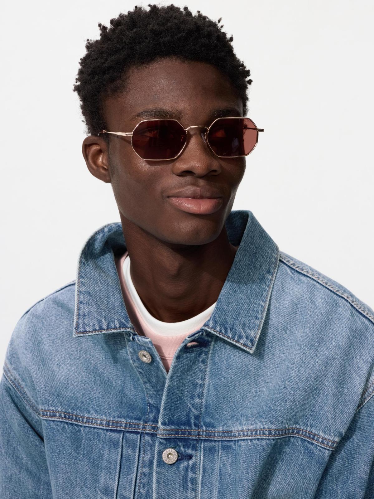 金屬六角形太陽眼鏡