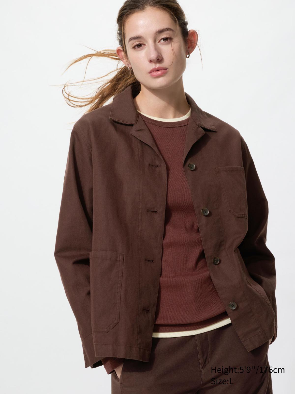 女裝/男女適穿 亞麻混紡外套