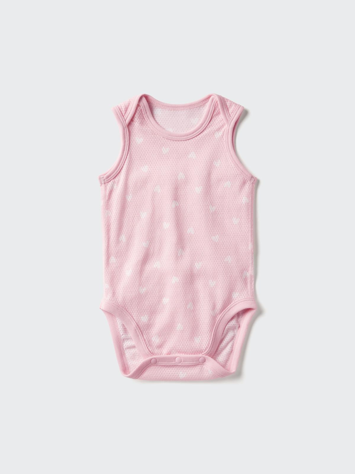 新生兒 棉質網眼包臀衣(無袖)(印花) 481761