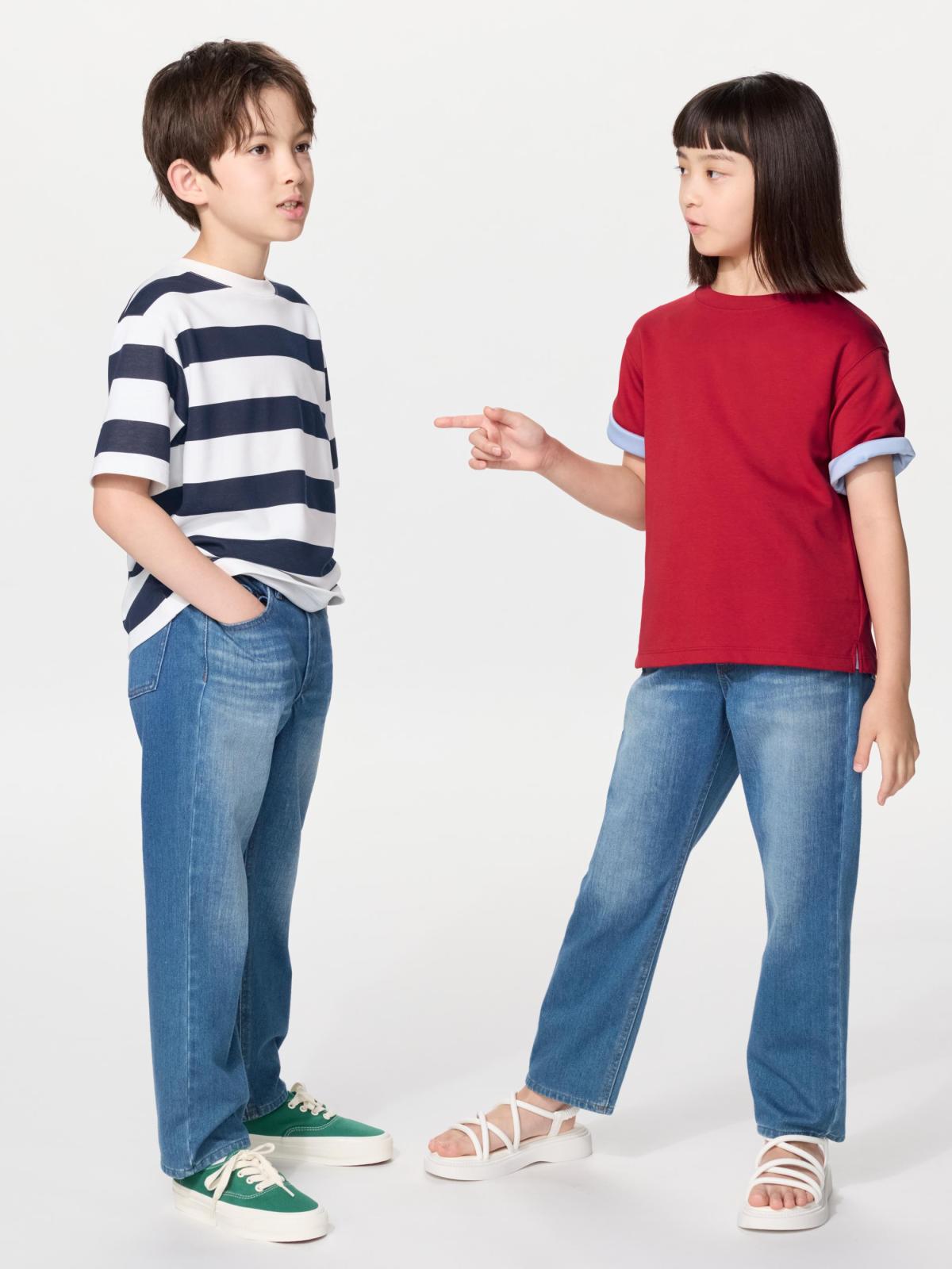 童裝 休閒直筒牛仔褲