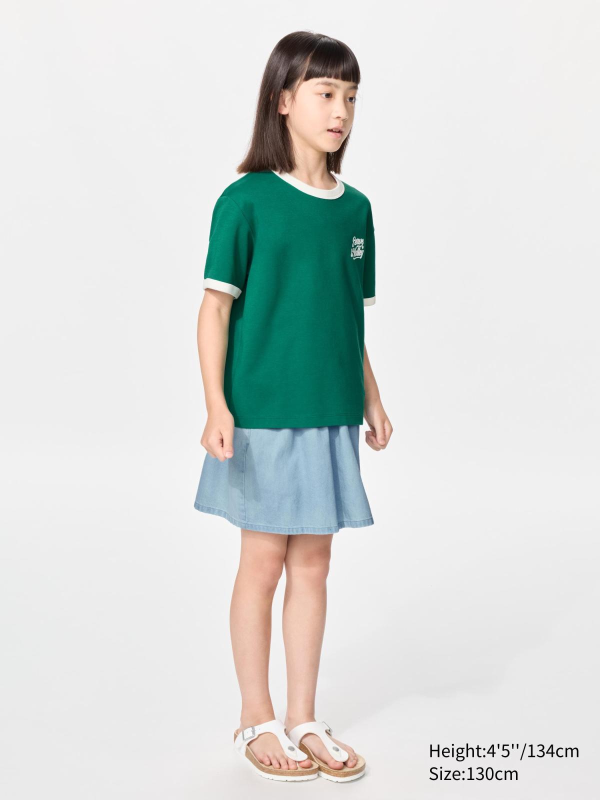 女童 牛仔褲裙