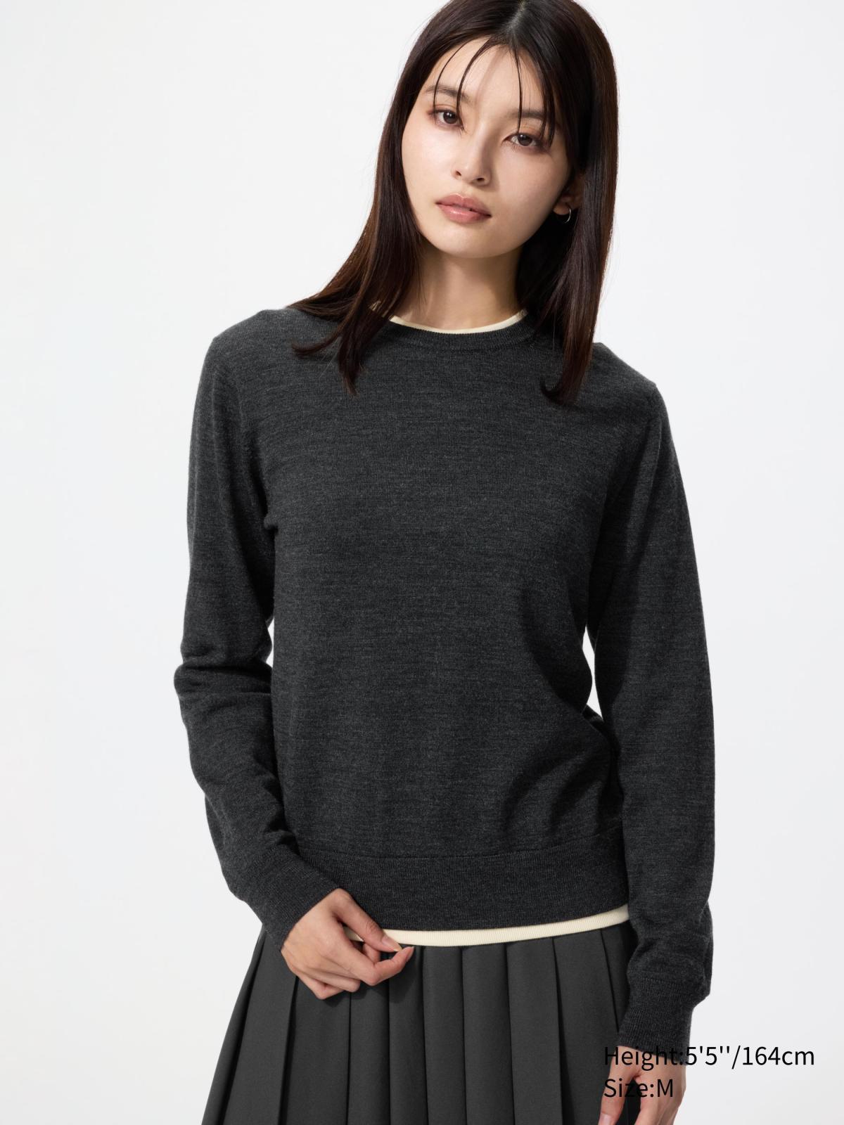 女裝 美麗諾圓領毛衣(長袖)