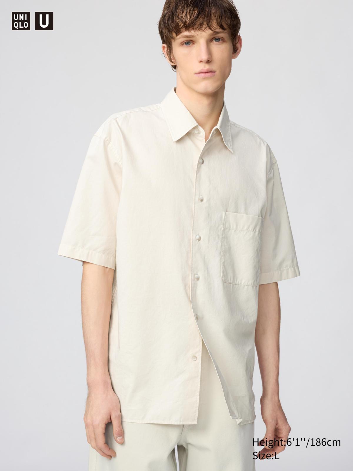裇衫 襯衫 短 袖 恤衫 Uniqlo 短 袖 襯衫 棉麻襯衫 短袖 的穿搭靈感 UNIQLO台灣
