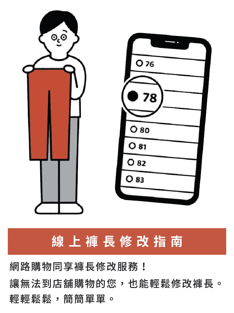網路商店線上褲長修改指南