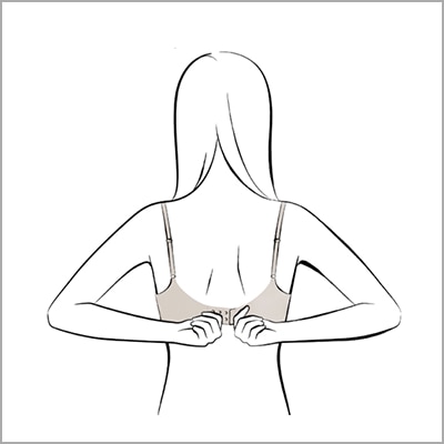 調整方法 確認1 下胸圍的鬆緊度