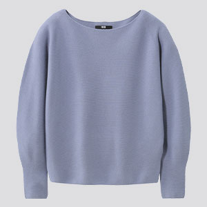 3D棉質船型領針織衫 (長袖)