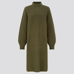 3D針織棉質洋裝(長袖)