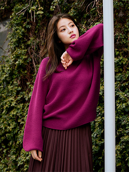 3Dラムブレンドセーター