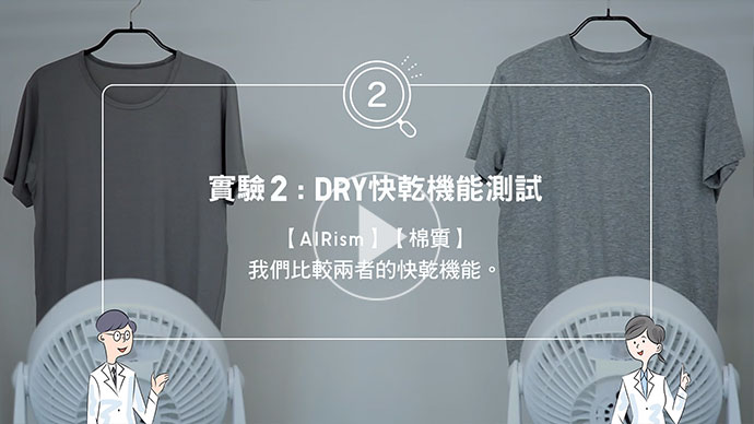 Q1.即使汗流浹背,衣服是否也不會因為大量汗水而黏在身上?