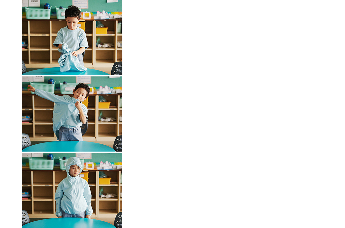 KIDS POCKETABLE UV PROTECT PARKA