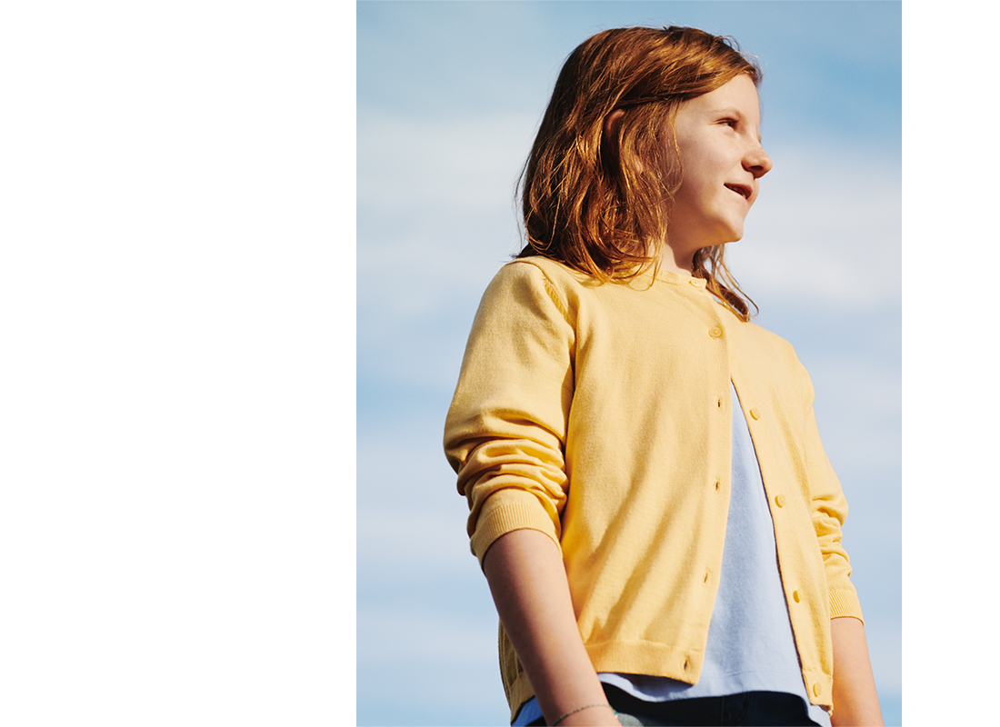 GIRLS UV PROTECT SUPIMA COTTON CARDIGAN