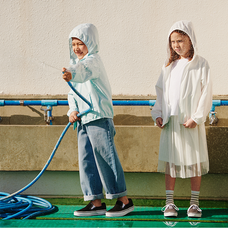 KIDS POCKETABLE UV PROTECT PARKA