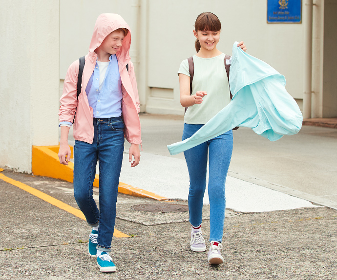 童裝可攜式抗UV連帽外套