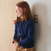 女童 圓領開襟外套 (長袖)