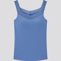 AIRism棉質BRATOP羅紋蕾絲坦克背心