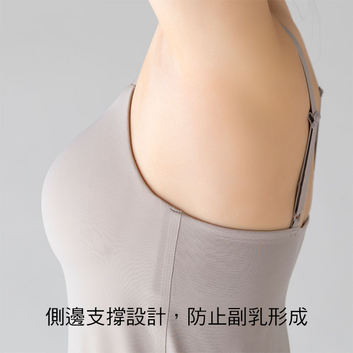 側邊支撐設計，防止副乳形成