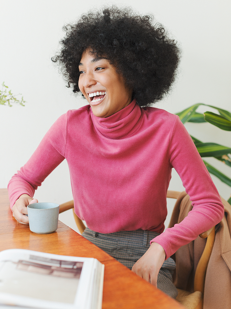 女裝 HEATTECH 刷毛高領T恤 