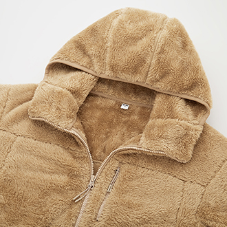 女裝  防風長刷毛連帽外套