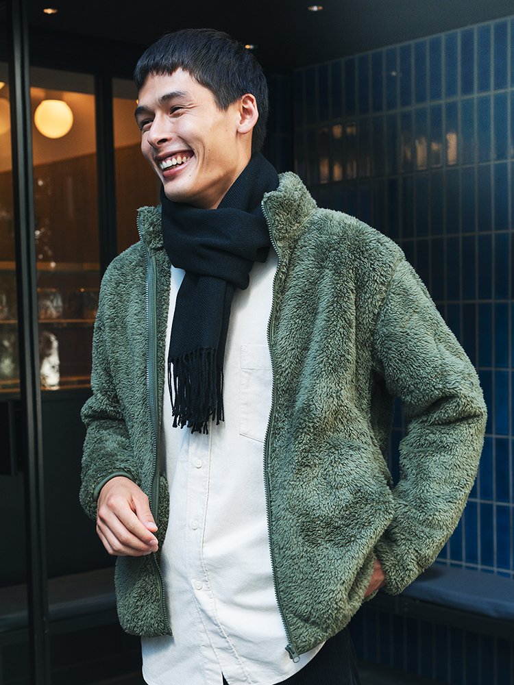 男裝 毛絨刷毛外套