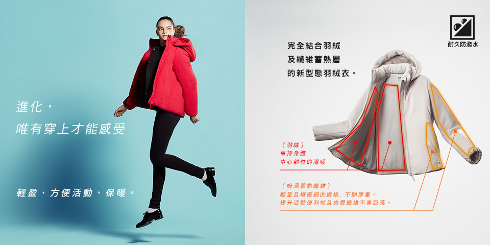 女裝 HYBRID羽絨 連帽外套