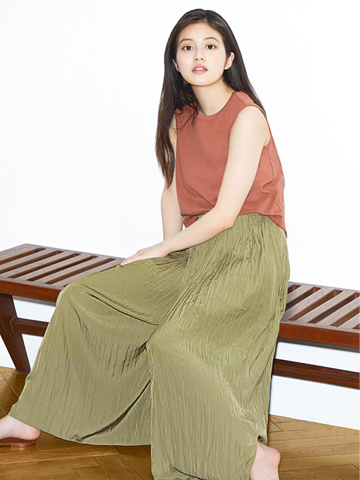 水洗設計褲裙 02.