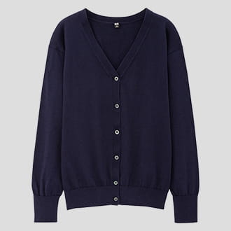 抗UV SUPIMA COTTON V領開襟外套(長袖)