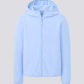 童裝AIRism抗UV網眼連帽外套(長袖)