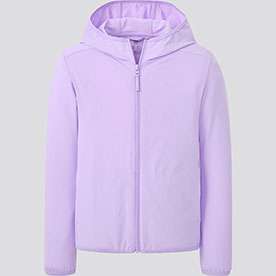 童裝AIRism抗UV網眼連帽外套(長袖)