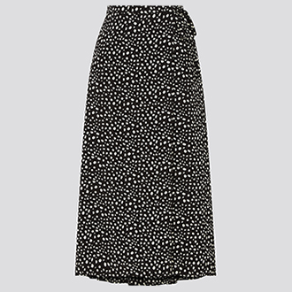  附腰帶 打褶寬襬裙